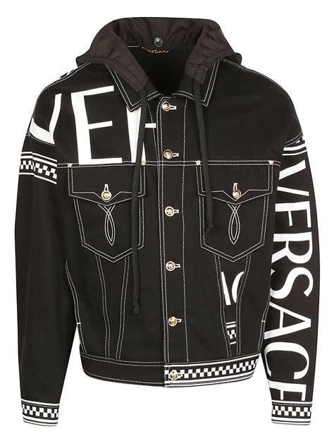 versace man jacket|Versace denim jacket.